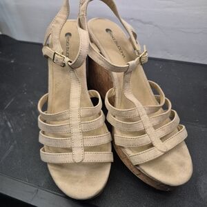 Big Buddha Beige Strappy‎ Wedges